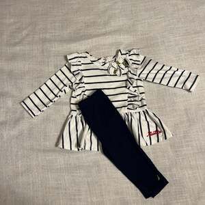 White & Black Dress With Red Bow Size 4